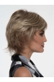 8" Straight Blonde Monofilament Wig With Bangs