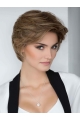 Short Straight Brown Layered 100% Hand Tied Synthetic Wigs