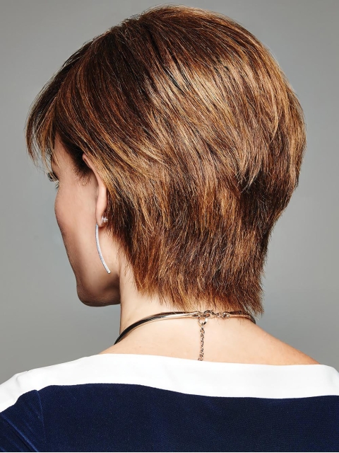 Short Monofilament With Bangs Human Hair Wigs