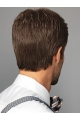 New Arrival 4" Straight Brown Classic Men Wigs