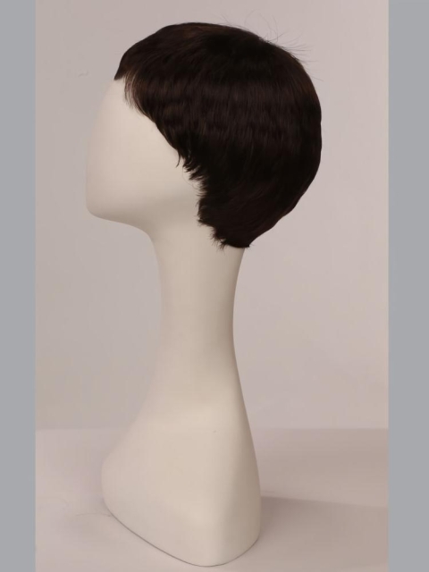 Full Lace Grey Straight Short Boycuts Wigs