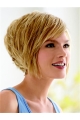 Designed Straight Bobs Blonde Short Wigs