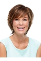 Style 100% Hand-tied Straight Brown Short Wigs