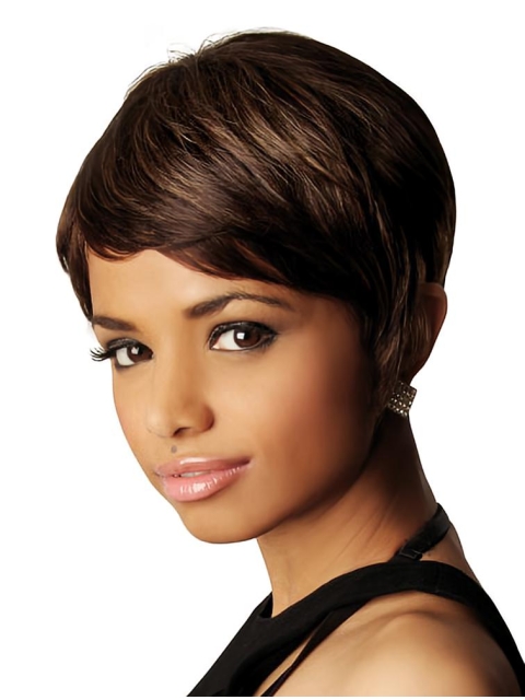 Capless Brown African American Wigs