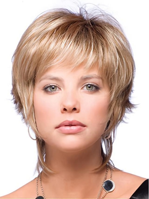 Blonde Impressive Boycuts Straight Short Wigs