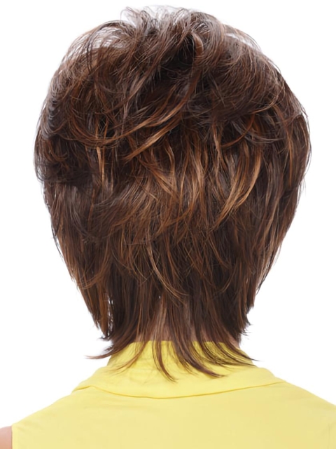 Cool Auburn Straight Short Synthetic Wigs