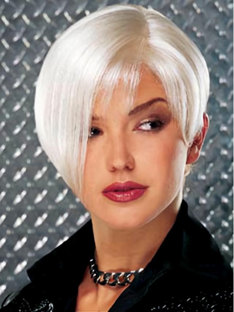 Perfect Monofilament Short Synthetic Grey Wigs