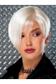 Perfect Monofilament Short Synthetic Grey Wigs