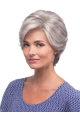 Synthetic 8" Lace Front Grey Wigs For Women