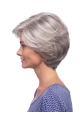 Synthetic 8" Lace Front Grey Wigs For Women