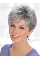 Grey Lady Short Classic Lace Front Human Wigs