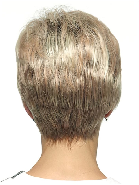 Blonde Straight Synthetic Elegant Short Wigs