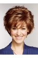 100% Hand-tied Auburn Straight Short Petite Wigs