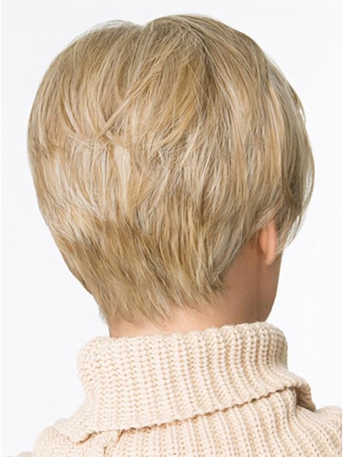 Affordable Cropped Blonde Capless Synthetic Wigs