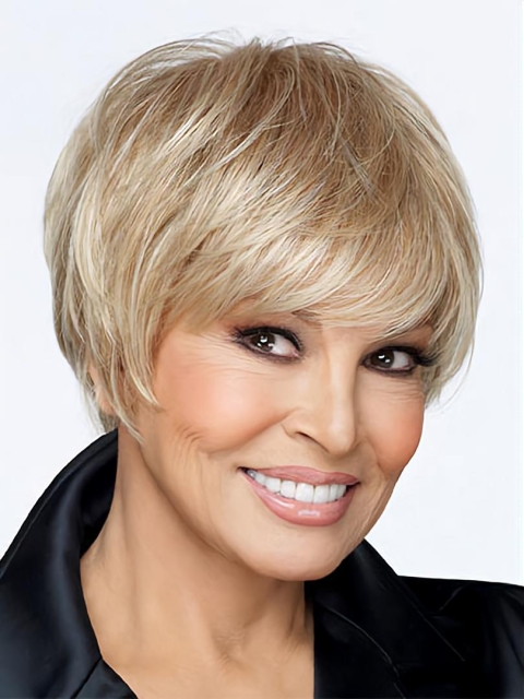 Sassy Monofilament Boycuts Blonde Short Wigs