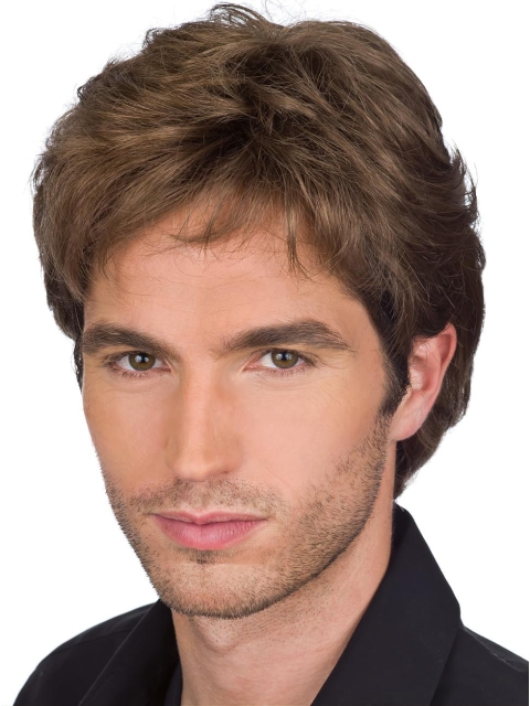 Ideal Straight Hand Tied Short Men Wigs