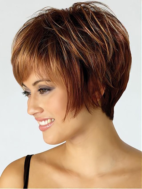 Auburn Straight Short Wigs