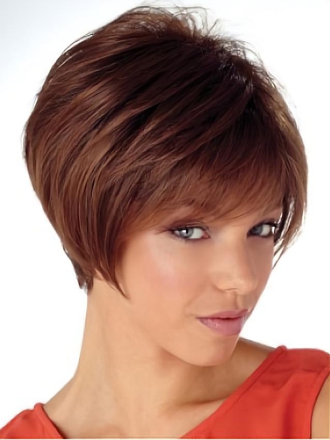 Auburn Straight Short Wigs