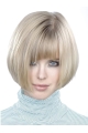 Young Fashion Platinum Blonde Chin Length Straight Wigs