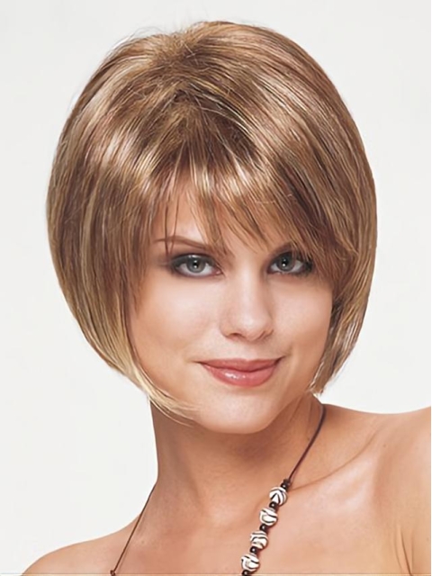 Hairstyles Straight Bobs Blonde Short Wigs