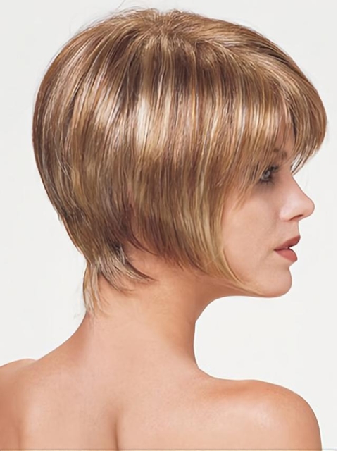 Hairstyles Straight Bobs Blonde Short Wigs