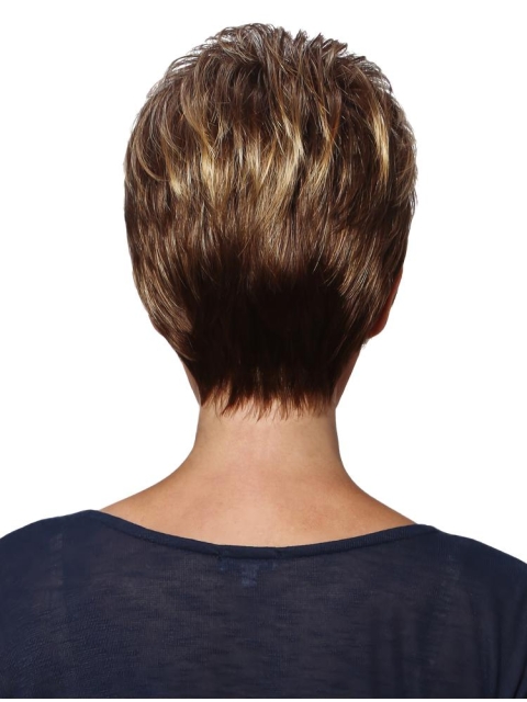 Excellent Straight Brown Boycuts Comfortable Wigs