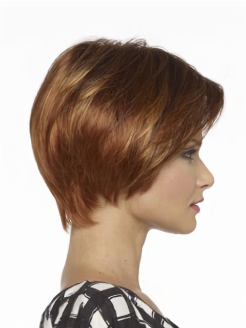 Unique Auburn Lace Front Short Wigs