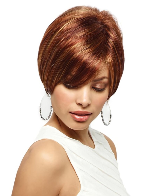 Blonde Modern Bobs Monofilament Short Wigs