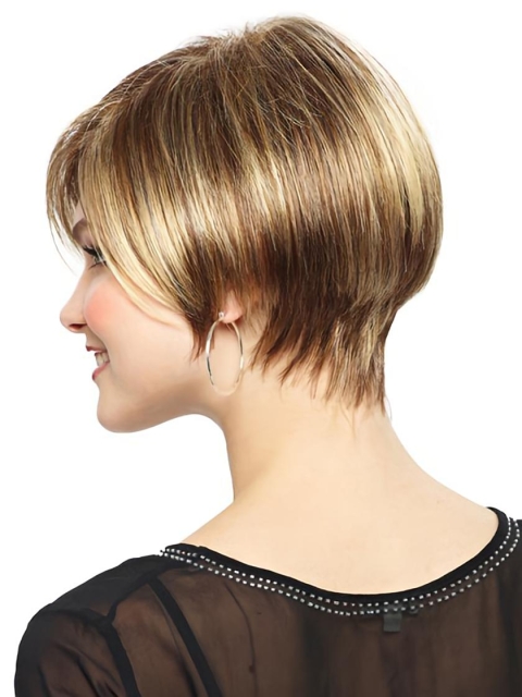 Blonde Modern Bobs Monofilament Short Wigs