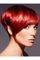 Red Beautiful Boycuts Straight Short Wigs