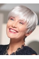 Fabulous White Short Straight Grey Popular Wigs