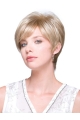 Fashionable Monofilament Boycuts Blonde Wigs For Cancer