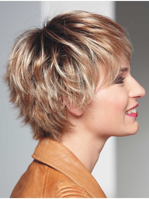 Amazing Blonde Short Straight With Bangs Beautiful Wigs