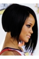 Rihanna Naruto-style 100% Human Remy Hair Short Layered Straight Lace Front Wig