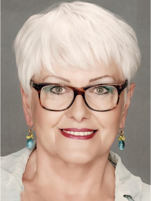 Short Straight Capless Remy Human Hair Grey Wigs hfnb117