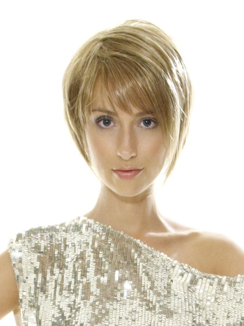 Fashionable Lace Front Bobs Blonde Short Wigs