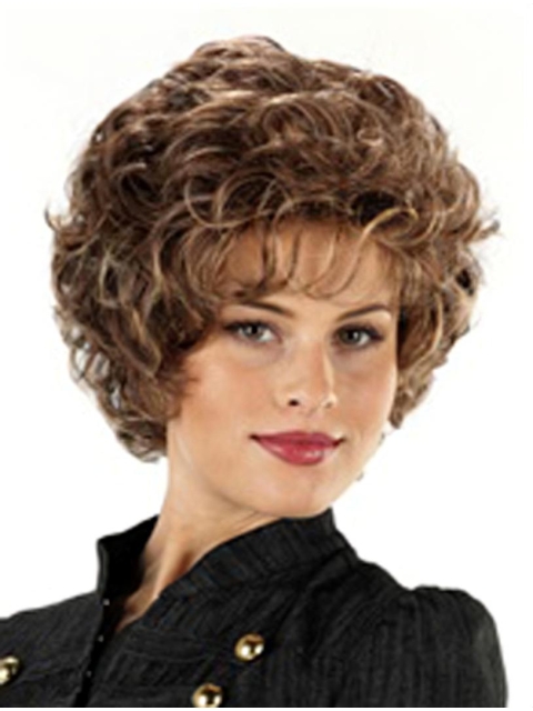 Monofilament Elegant With Bangs Straight Short Wigs