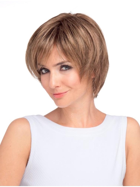 Great  Layered Straight Short Monofilament Synthetic Women Wigs