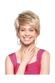 Trendy Blonde Straight Short Capless Synthetic Women Wigs