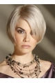 Young Fashion Platinum Blonde Short Straight Capless Synthetic Women Wigs