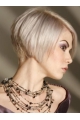 Young Fashion Platinum Blonde Short Straight Capless Synthetic Women Wigs