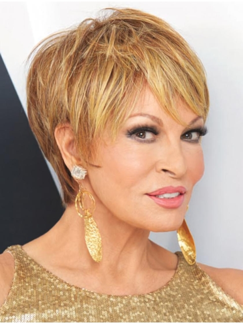 Beautiful Short Straight Blonde Boycuts Fashional Synthetic Women Wigs