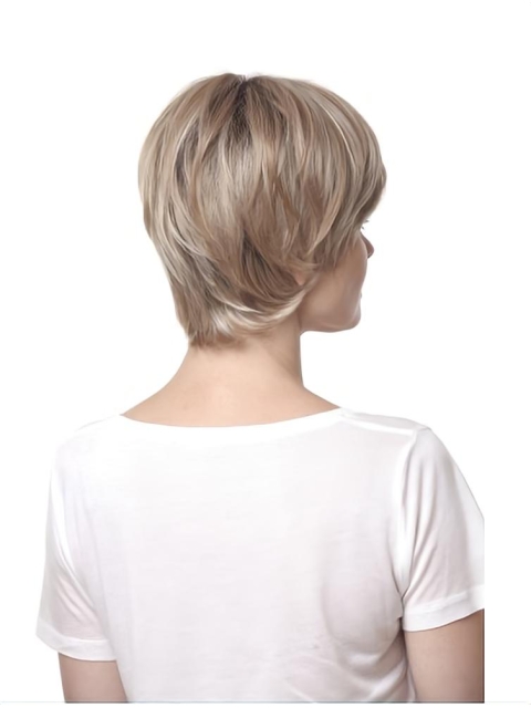 Impressive Straight Short Blonde Lace Front Synthetic Women Wigs