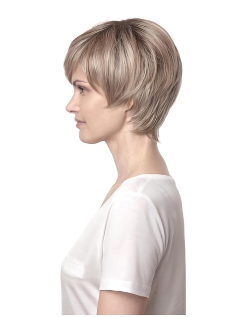 Impressive Straight Short Blonde Lace Front Synthetic Women Wigs