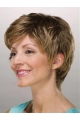 Graceful Blonde Straight Short Caplelss Classic Synthetic Women Wigs