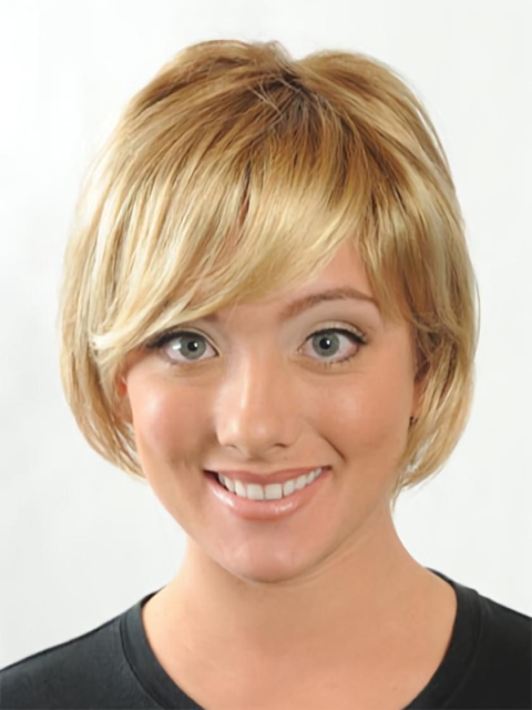 Modern Blonde Straight Short Capless Synthetic Women Wigs