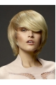 New Design Perfect Blonde Short Straight With Bangs Synthetic Women Wigs