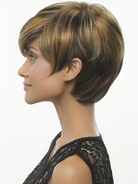 Brown Straight Short Capless Synthetic Tempting Women Wigs