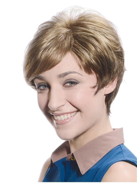 Online Boycuts Straight Short Lace Front  Synthetic Women Wigs