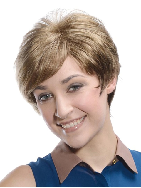 Online Boycuts Straight Short Lace Front  Synthetic Women Wigs